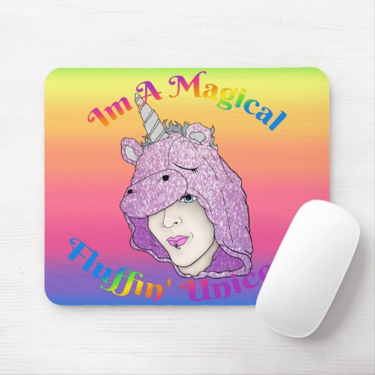 Magischer Fluffin Unicorn Mousepad (Mit Mouse)