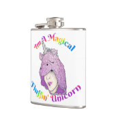 Magischer Fluffin Unicorn Vinyl Wrapped Flask Flachmann (Links)