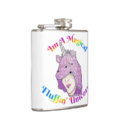 Magischer Fluffin Unicorn Vinyl Wrapped Flask Flachmann (Rechts)