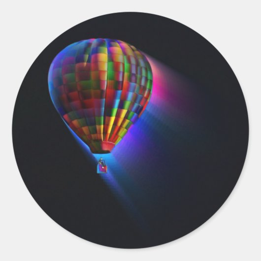 Magischer Flug Abstrakter Traum Digitale Kunst Runder Aufkleber (Vorderseite)
