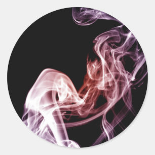 Magischer Fluss- Rauch-Aufkleber Runder Aufkleber