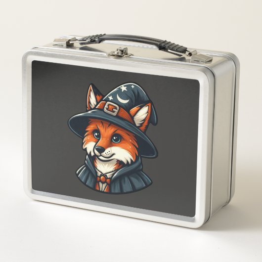 Magischer Fox - Zauberfantasy Metall Brotdose (Vorderseite)