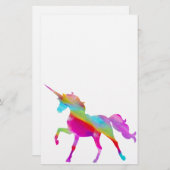 Magischer funkelnd Regenbogen tänzelnder Unicorn Briefpapier (Vorne/Hinten)