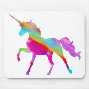 Magischer funkelnd Regenbogen tänzelnder Unicorn Mousepad