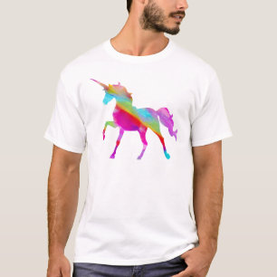 Magischer funkelnd Regenbogen tänzelnder Unicorn T-Shirt