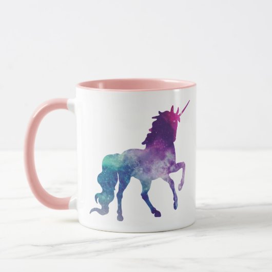 Magischer funkelnd tänzelnder Unicorn Tasse (Links)