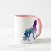 Magischer funkelnd tänzelnder Unicorn Tasse (VorderseiteRechts)