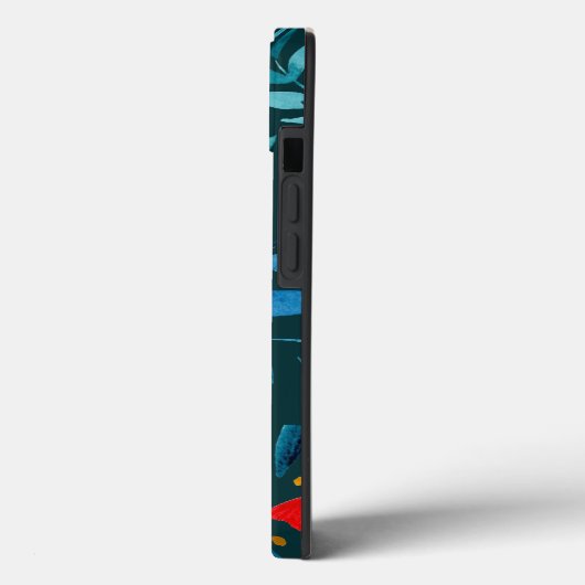 Magischer Garten - aquamarin und rot Case-Mate iPhone Hülle (Rückseite / Links)