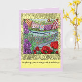 Magischer Garten Geburtstagskarte Karte (Gelbe Blume)