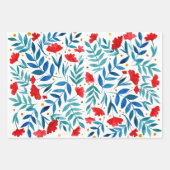 Magischer Garten - rot und türkis Geschenkpapier Set (Vorderseite 3)