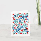 Magischer Garten - rot und türkis Karte (Vorderseite)