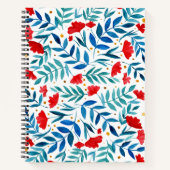 Magischer Garten - rot und türkis Notizblock (Vorderseite)