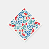 Magischer Garten - rot und türkis Serviette (Ecke)