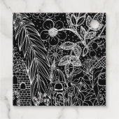 Magischer Garten - Whimsical Ink Muster Geschenkanhänger (Rückseite)