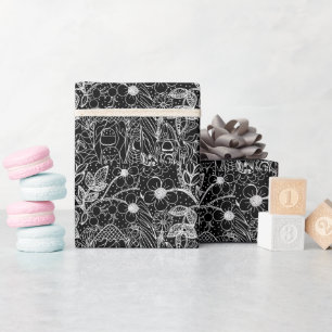 Magischer Garten Whimsical Tintenmuster Verpackung Geschenkpapier