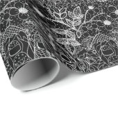 Magischer Garten Whimsical Tintenmuster Verpackung Geschenkpapier (Rolleneckpunkt)