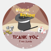 Magischer Geburtstag danke Ihnen vom Namen Runder Aufkleber (Vorderseite)