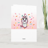 Magischer Geburtstag Einhorn Schmetterling Karte (Rückseite)