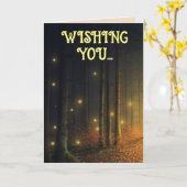 MAGISCHER GEBURTSTAG FIREFLIS WALDGrußkarte Karte (Gelbe Blume)