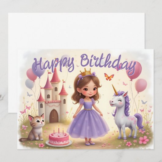 Magischer Geburtstag in einer Märchenwelt (Vorne/Hinten)