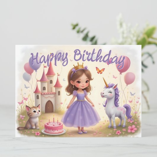 Magischer Geburtstag in einer Märchenwelt (Stehend Vorderseite)