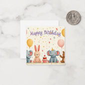 Magischer Geburtstag in einer Märchenwelt Mitteilungskarte (Vorderseite/Rückseite Beispiel)