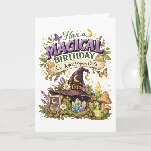 Magischer Geburtstag Karte (Vorderseite)