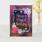 Magischer Geburtstag Karte (Gelbe Blume)