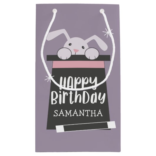 Magischer Geburtstag Magier Kinder glücklich Gebur Kleine Geschenktüte (Rückseite)