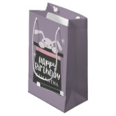 Magischer Geburtstag Magier Kinder glücklich Gebur Kleine Geschenktüte (Vorderseite Schrägansicht)