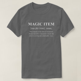Magischer Gegenstand Lustige Ausrüstungsdefinition T-Shirt