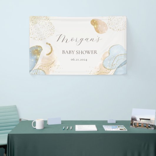 Magischer Glitzer Abstrakt Baby Shooting Monogram Banner (Messeveranstaltung)
