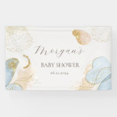 Magischer Glitzer Abstrakt Baby Shooting Monogram Banner (Horizontal)