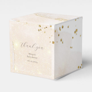 Magischer Glitzer Abstrakt Baby Shooting Monogram Geschenkschachtel