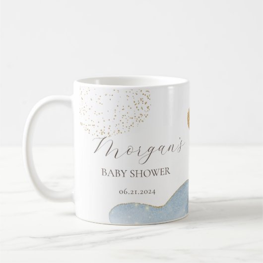 Magischer Glitzer Abstrakt Baby Shooting Monogram Kaffeetasse (Links)