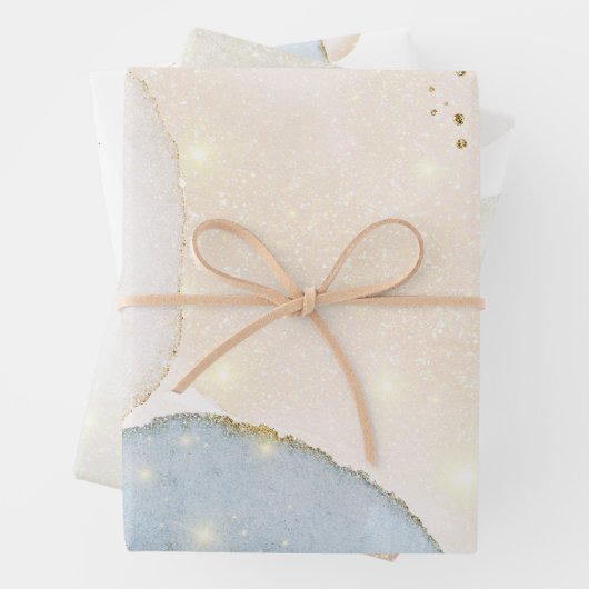 Magischer Glitzer Abstrakt Babydusche Geschenkpapier Set (Beispiel)