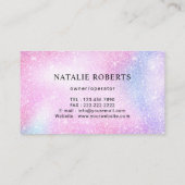 Magischer Glitzer Reinigungsservice des Haushaltes Visitenkarte (Rückseite)