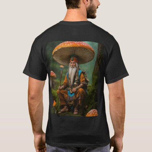 Magischer Gnome auf Mushroom - Mairy Tale Garden T T-Shirt (Rückseite)