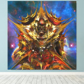 Magischer Goldener Star Leinwanddruck (Insitu (Holzboden))