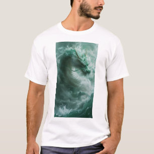 Magischer Grün- und Weißdrache T - Shirt