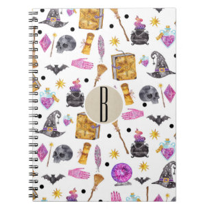 Magischer Halloween-Wasserfarben-Whimsical-Fortune Notizblock