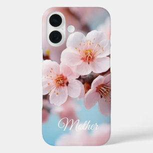 Magischer Handyanhänger mit rosa Blüten iPhone 16 Hülle