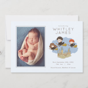 Magischer Harry Potter   Hogwarts-Geburtsanzeige Einladung