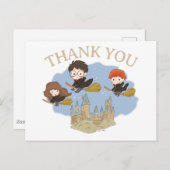 Magischer Harry Potter und Hogwarts Danke Postkarte (Vorne/Hinten)