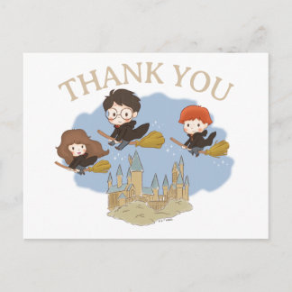 Magischer Harry Potter und Hogwarts Danke Postkarte