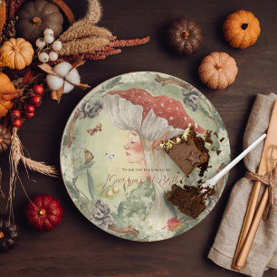 Magischer Herbstwald Fee Geburtstag Pappteller