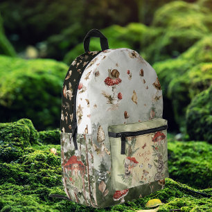 Magischer Herbstwald Fee   Monogramm Bedruckter Rucksack
