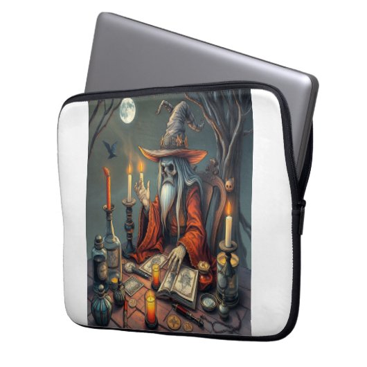 Magischer Hexe Laptopschutzhülle (Vorderseite Links)