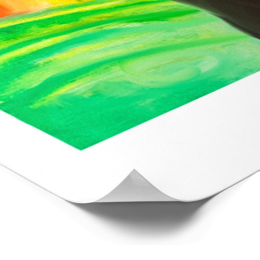 Magischer Himmel mit Silhouette Poster (Ecke)