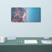 Magischer Himmel über dem Berg Storžič, Slowenien Banner (Messe)